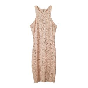 Charlotte Russe Lace Cocktail Lace Dress Juniors Size Small Cream Ivory